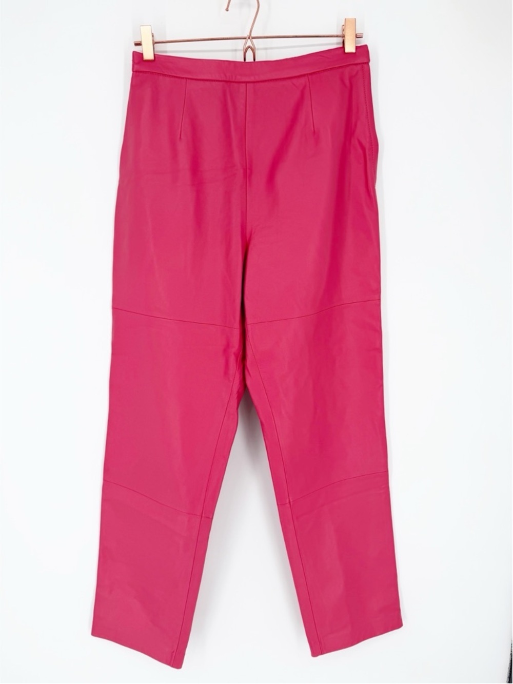 Rose Pink Terry Lewis Genuine Leather Pants Size 12